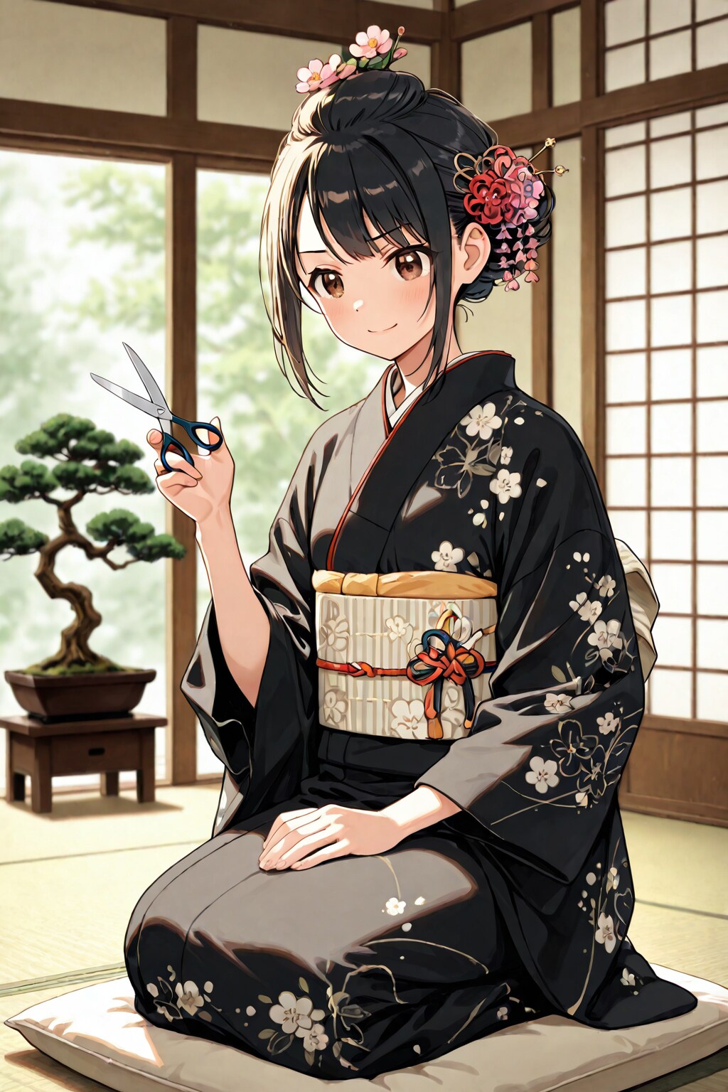 BONSAIで盆栽着物ガール👘✂️❤️