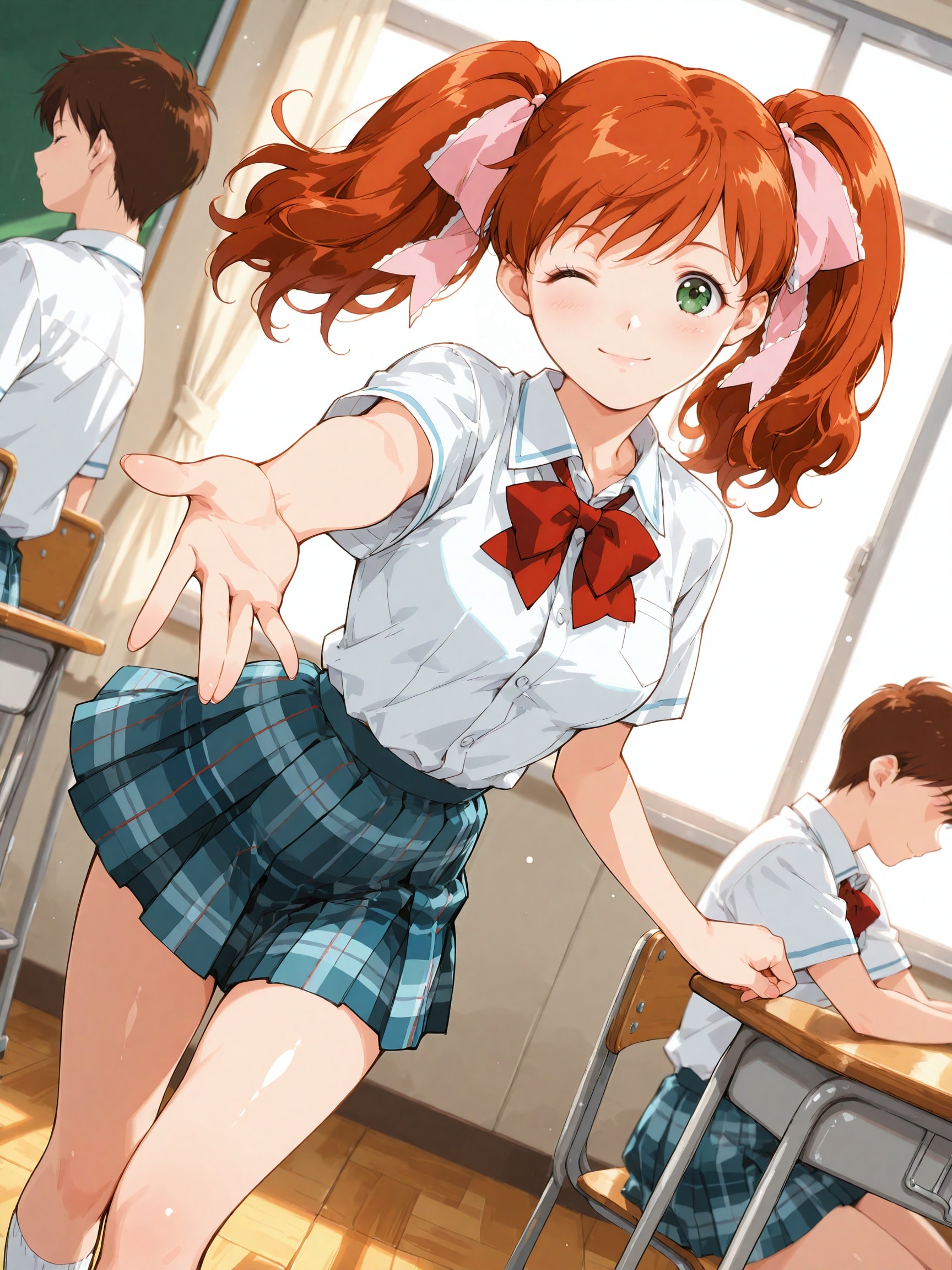 【スーパーリアル麻雀P7】麻比奈百合奈：教室内での様子【軽量版】 | の人気AIイラスト・グラビア