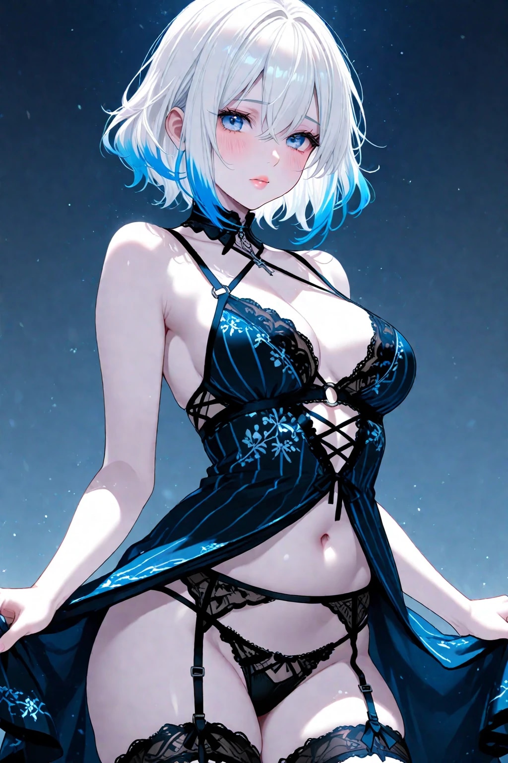 そらちゃんとるなちゃんの黒下着！似合いますか？