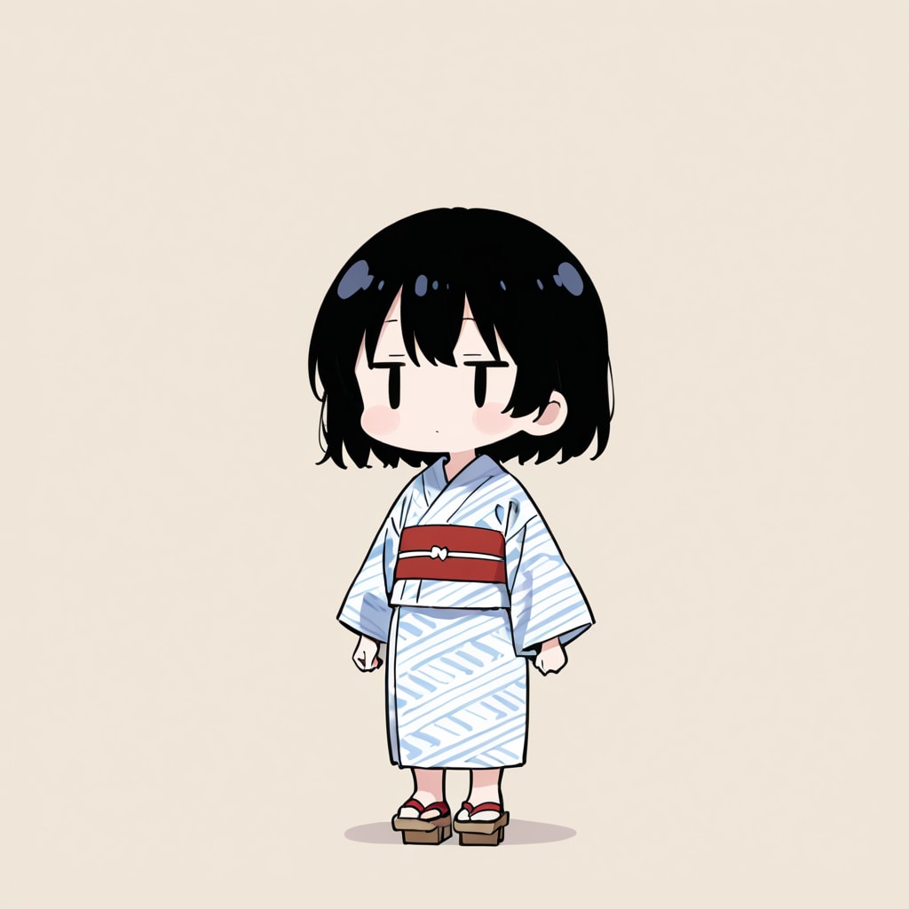浴衣に下駄を合わせてみる