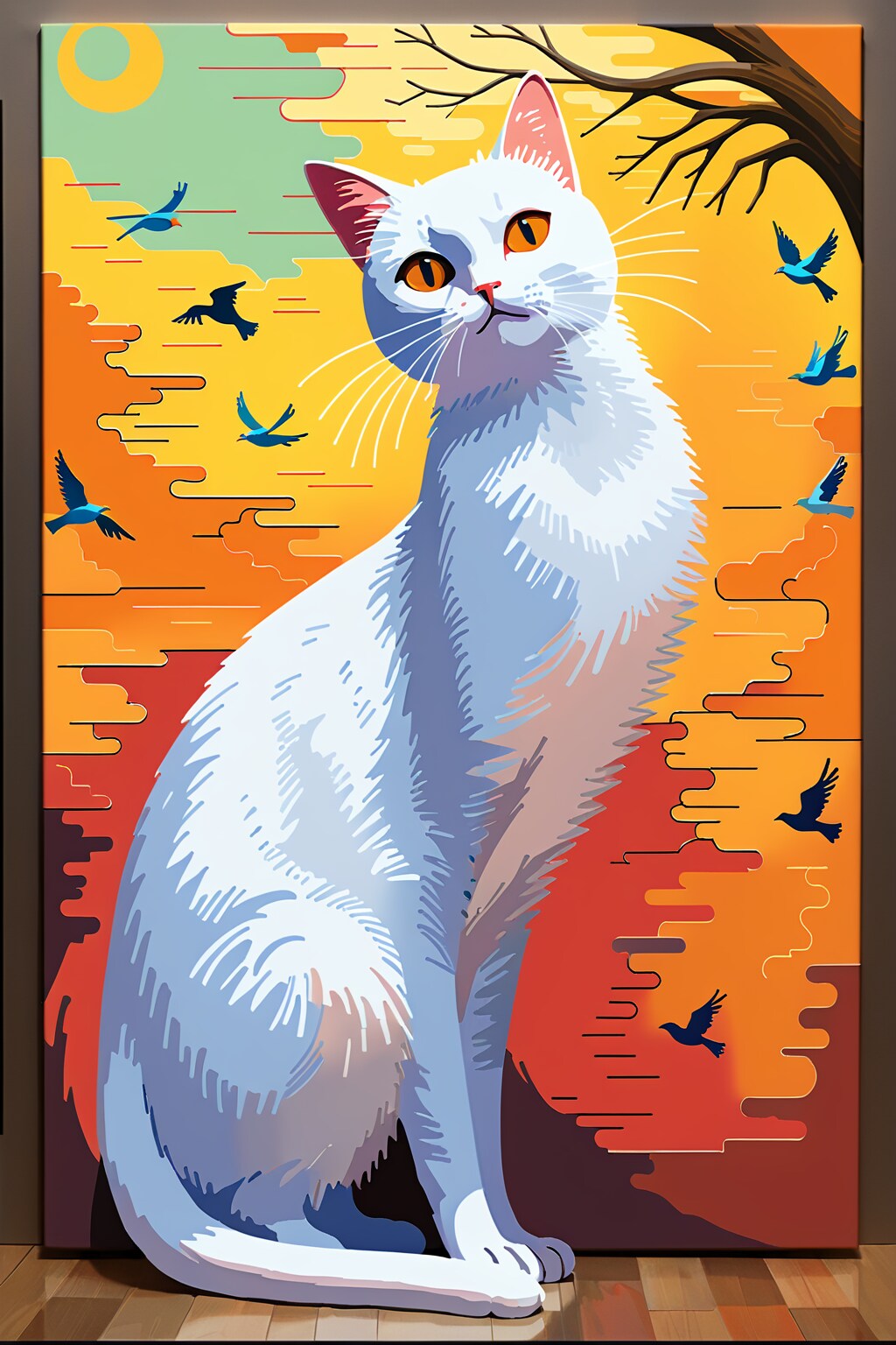 猫と油絵