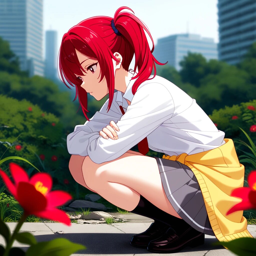 赤毛ちゃんと赤い花