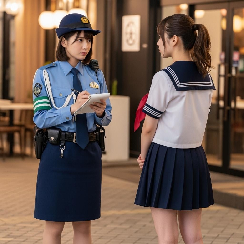 婦警さんの一日　職務質問＆青少年補導