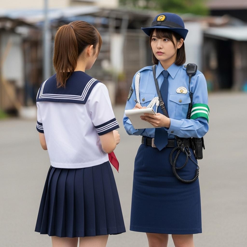 婦警さんの一日　職務質問＆青少年補導