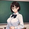眼鏡っ娘：ボブ01 2枚目