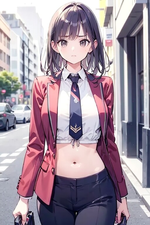 へそ出しOL