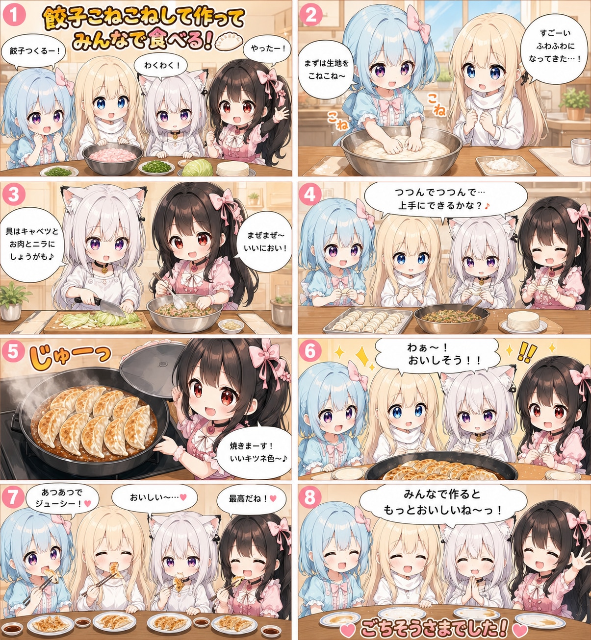 みんなで餃子こねこねパーティー🥟✨