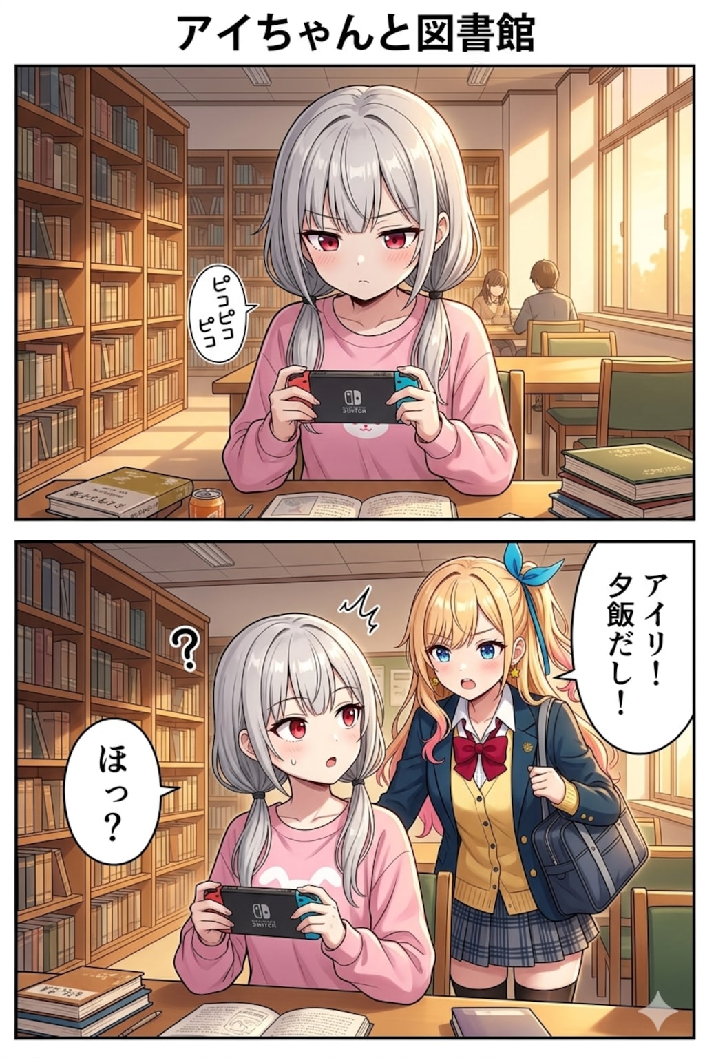 アイちゃんと図書館