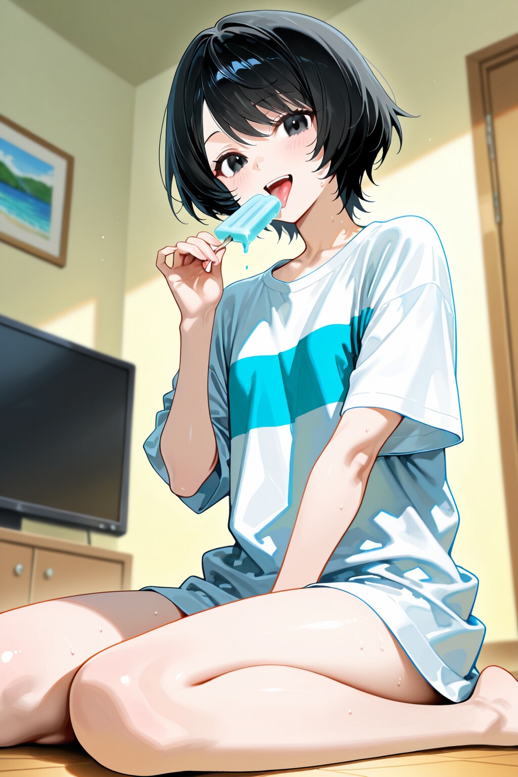 アイスを食べる女の子　その２