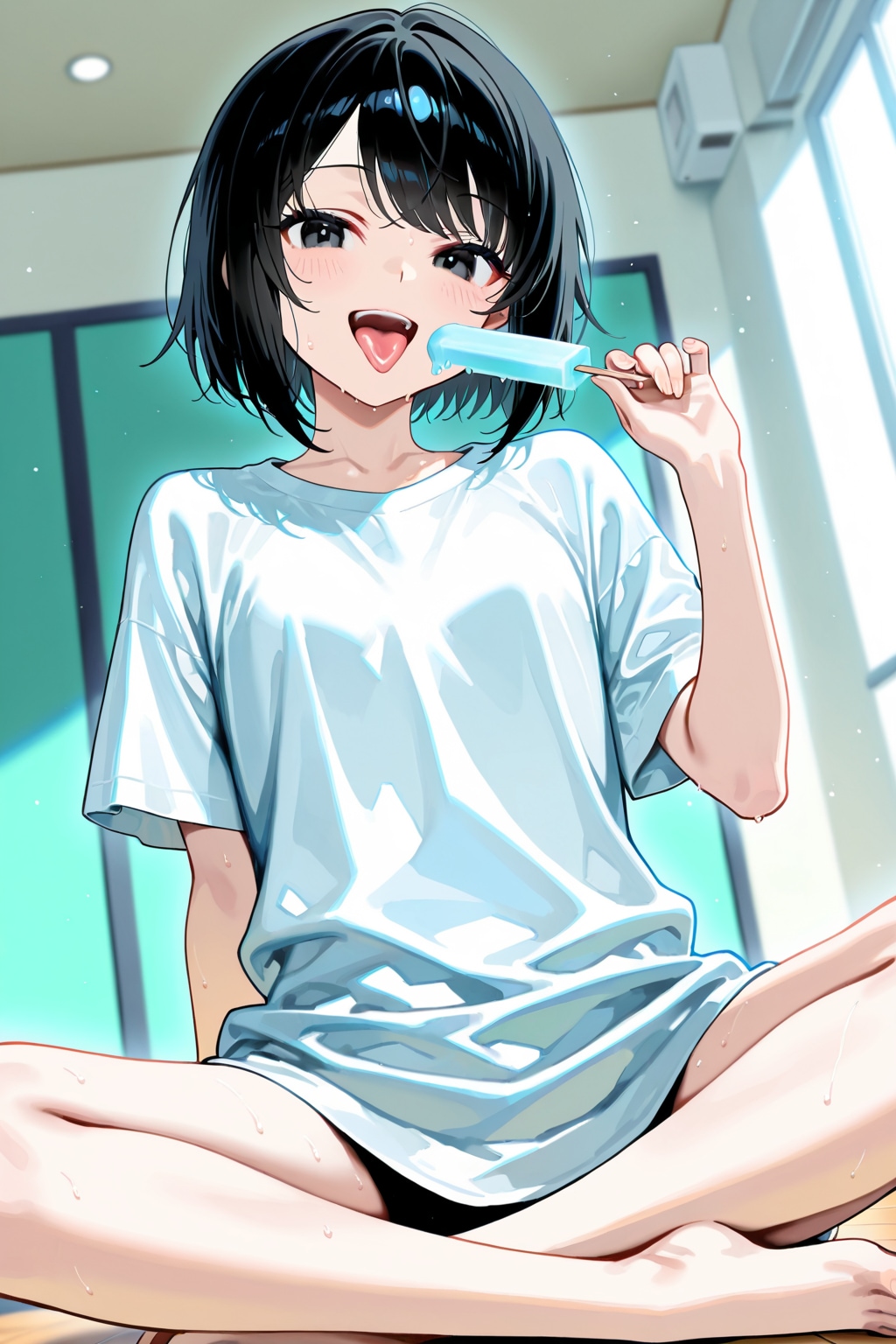 アイスを食べる女の子　その２