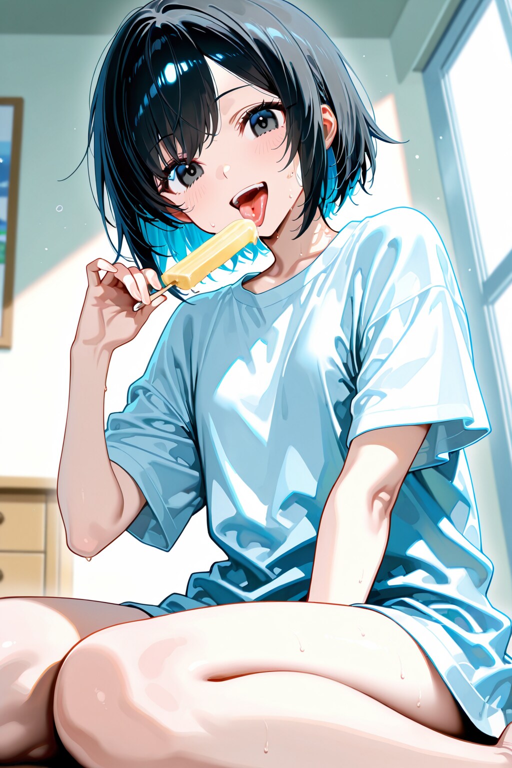 アイスを食べる女の子　その２