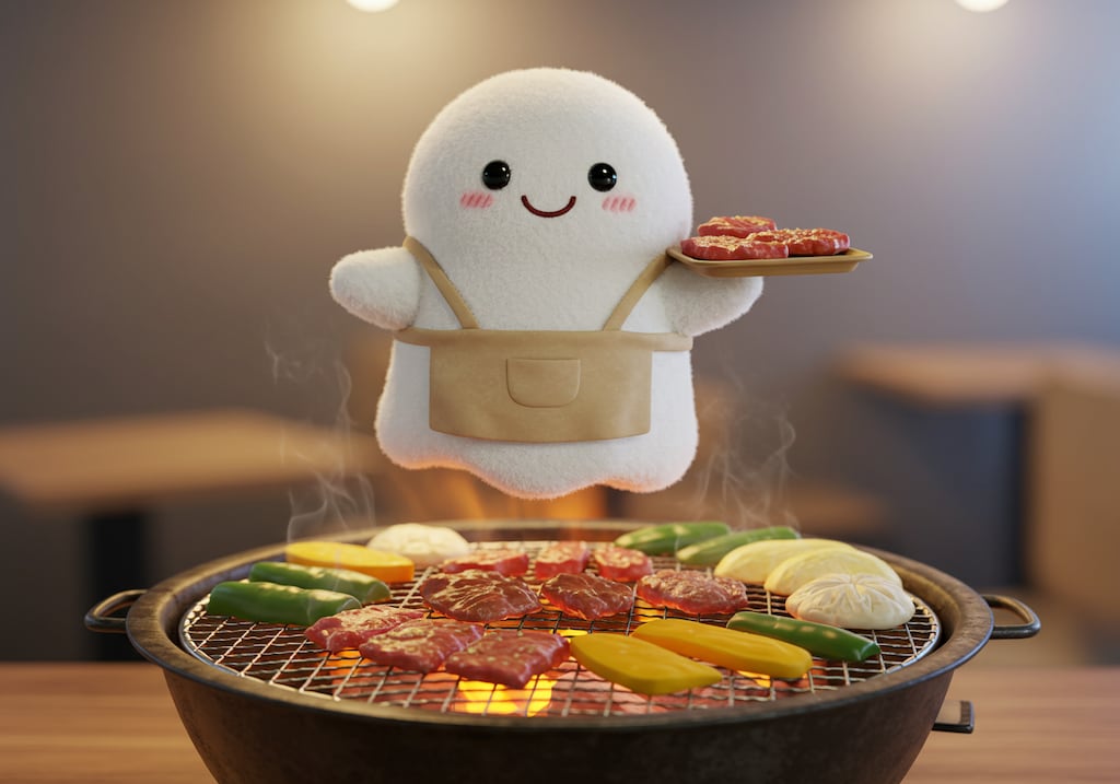 焼肉食べ放題で肉の追加を持ってきてくれるお化けシェフ