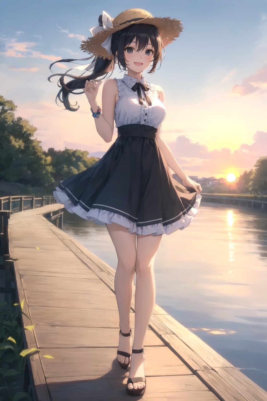 夏の夕陽