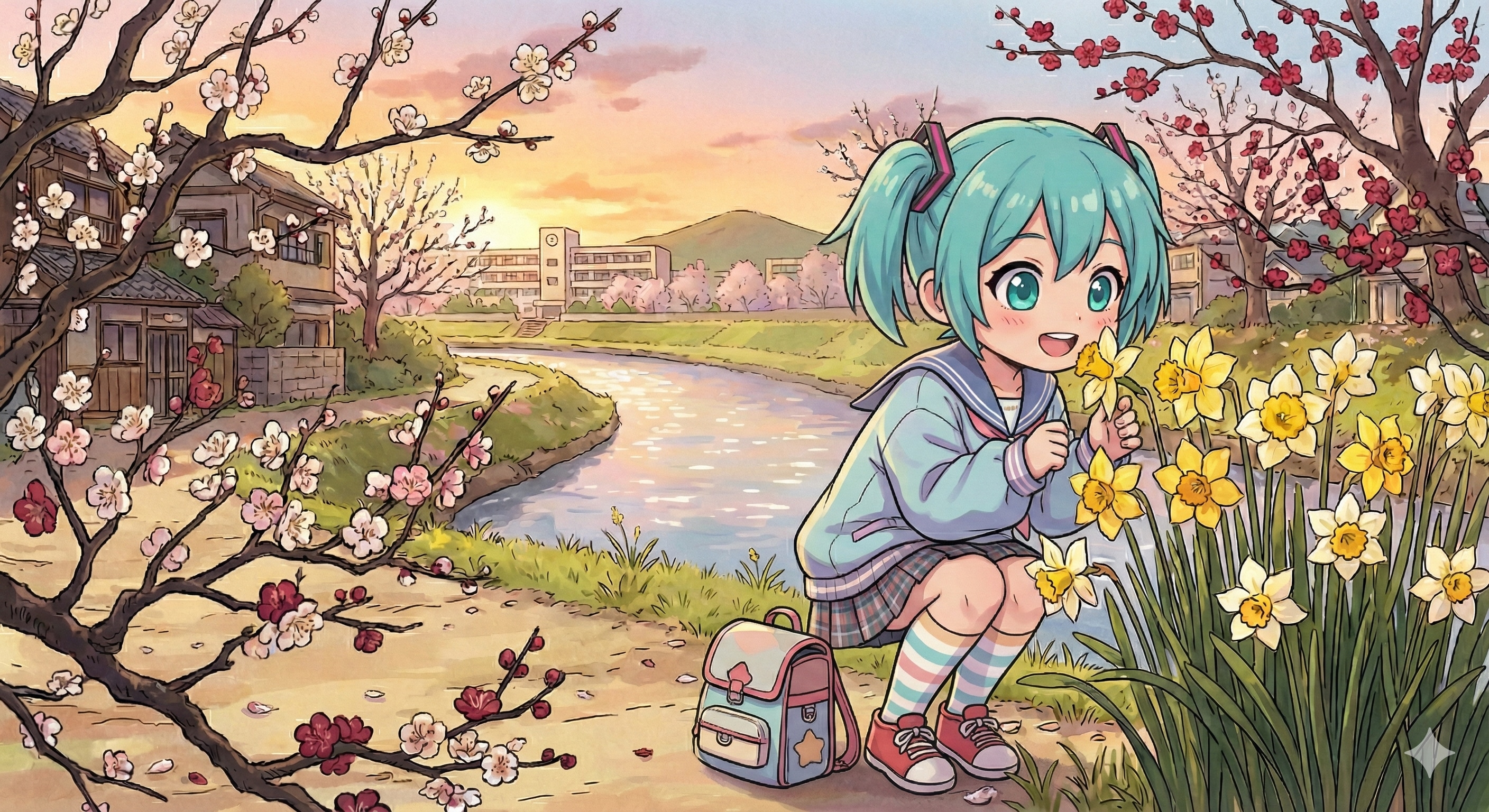 水仙とミクちゃん | の人気AIイラスト・グラビア