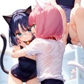 👙スク水体操服猫耳眼鏡さんの尊いちゃいちゃ(*´ω｀*)ﾅｶﾞｨｮ 2枚目