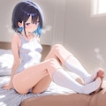 白スク水＆ソックスでの手コキ 2枚目