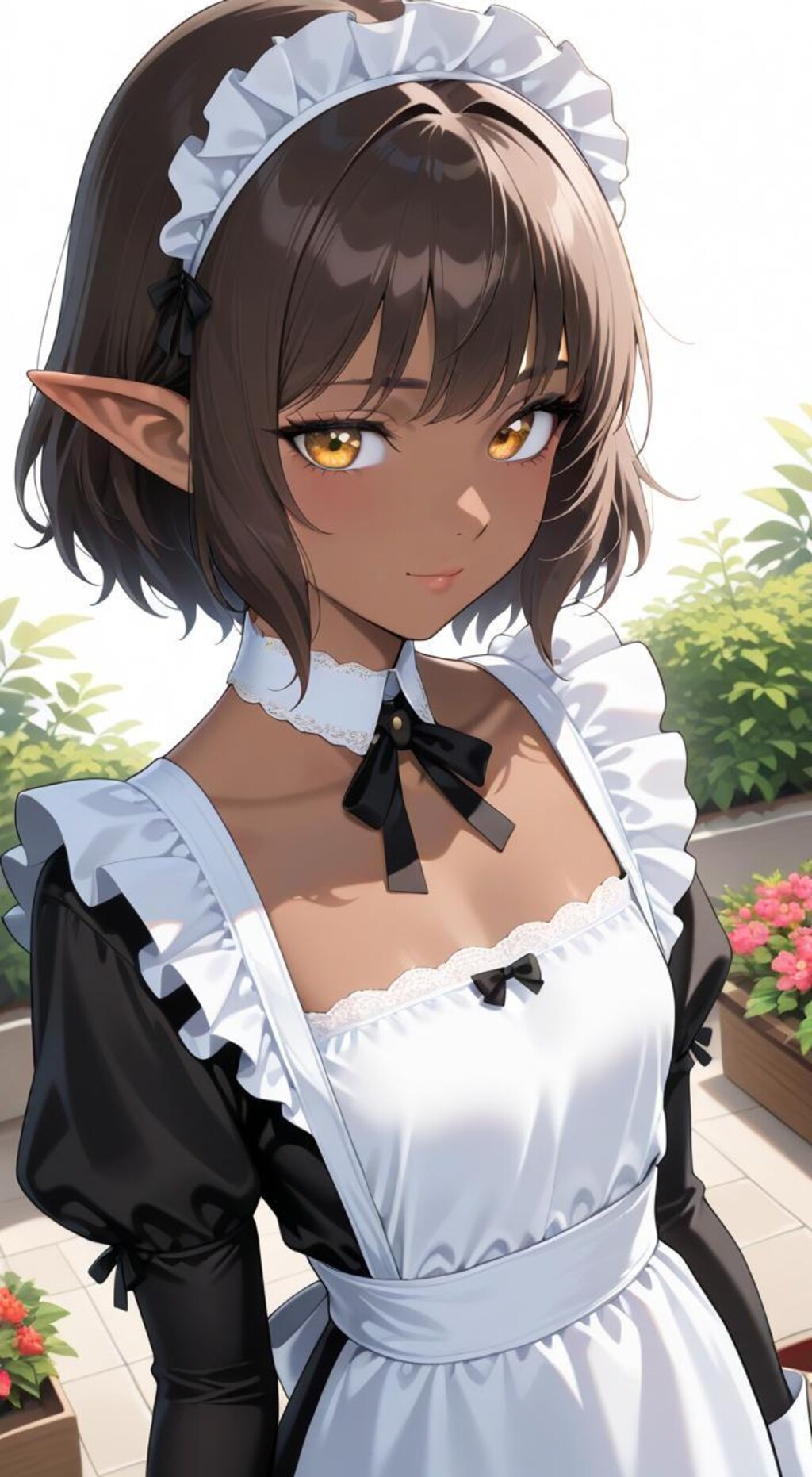 ダークエルフのメイドさん