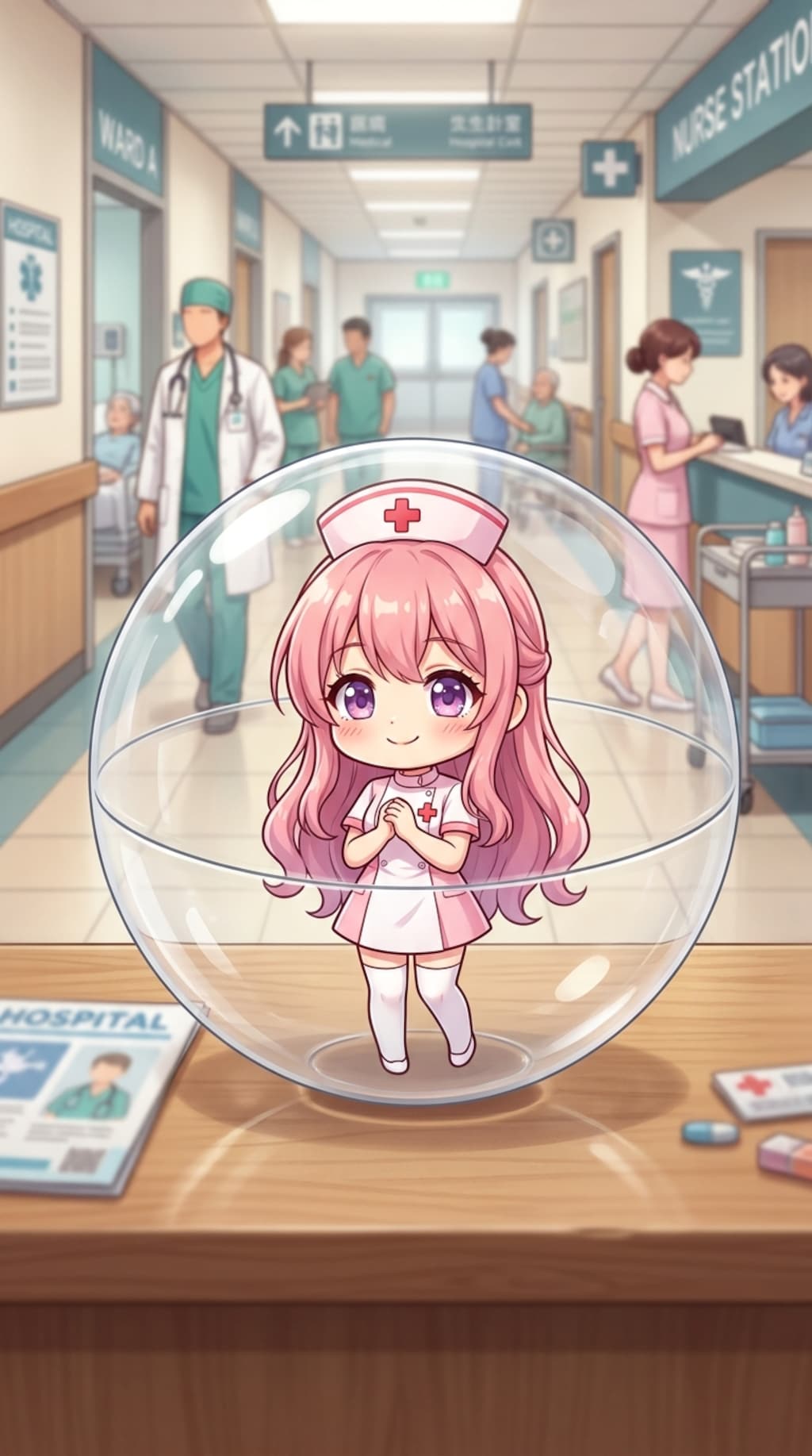 ナース服姿のSWEETちゃんをカプセルに入れたよ