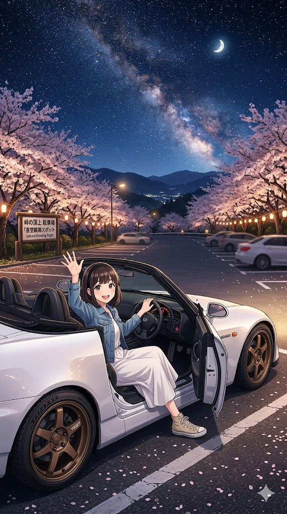 S2000とアオちゃん💗天の川銀河 | の人気AIイラスト・グラビア