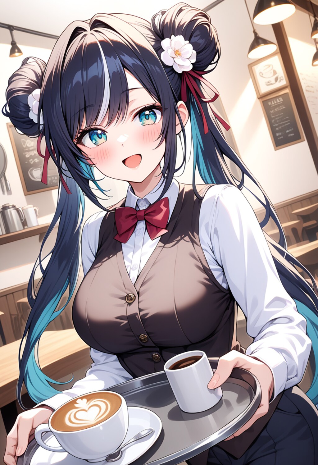 うちの子たちと男装喫茶でおもてなし♡