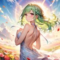 花畑、虹、そしてドレスの少女 10枚目