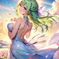 花畑、虹、そしてドレスの少女 6枚目