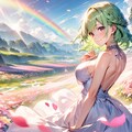 花畑、虹、そしてドレスの少女 8枚目