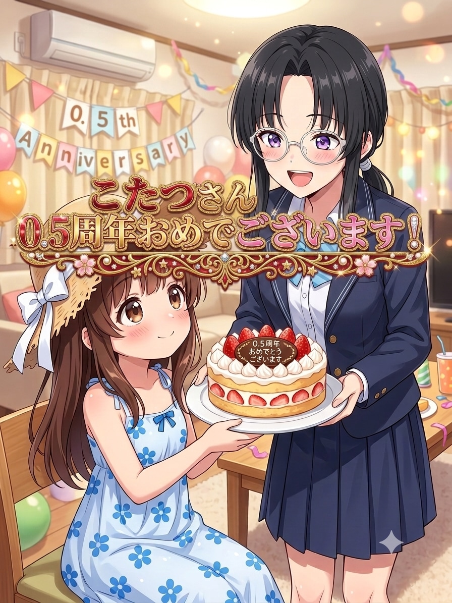 こたつさん0.5周年おめでとうございます！