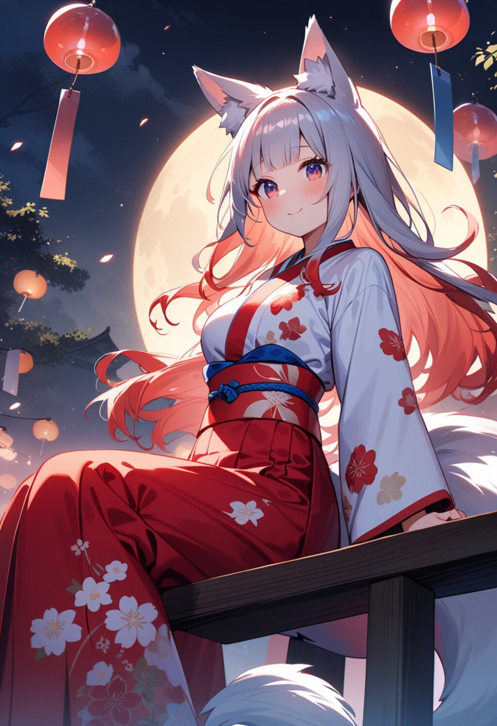 月夜と風鈴