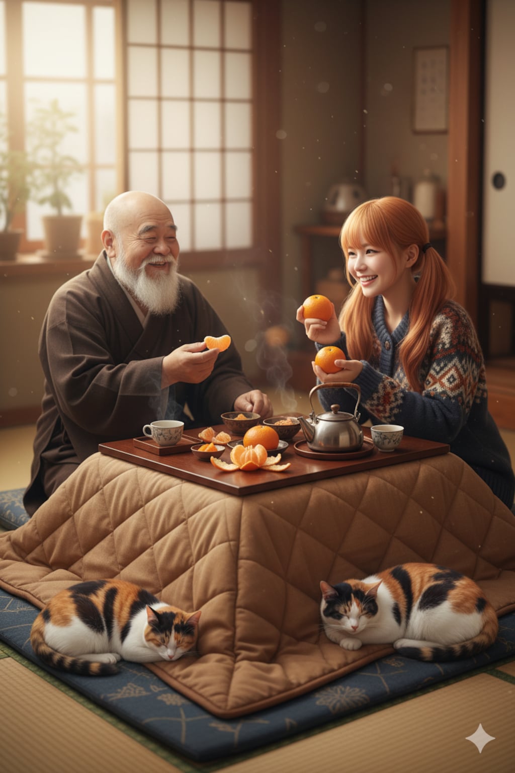 【こたつと猫】コラボ、ぷい丸さんと私