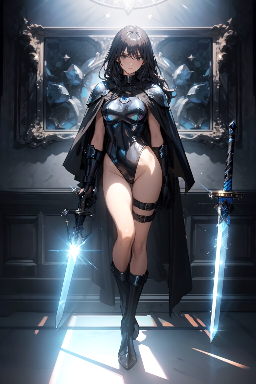 ガラスの剣を構える女騎士3