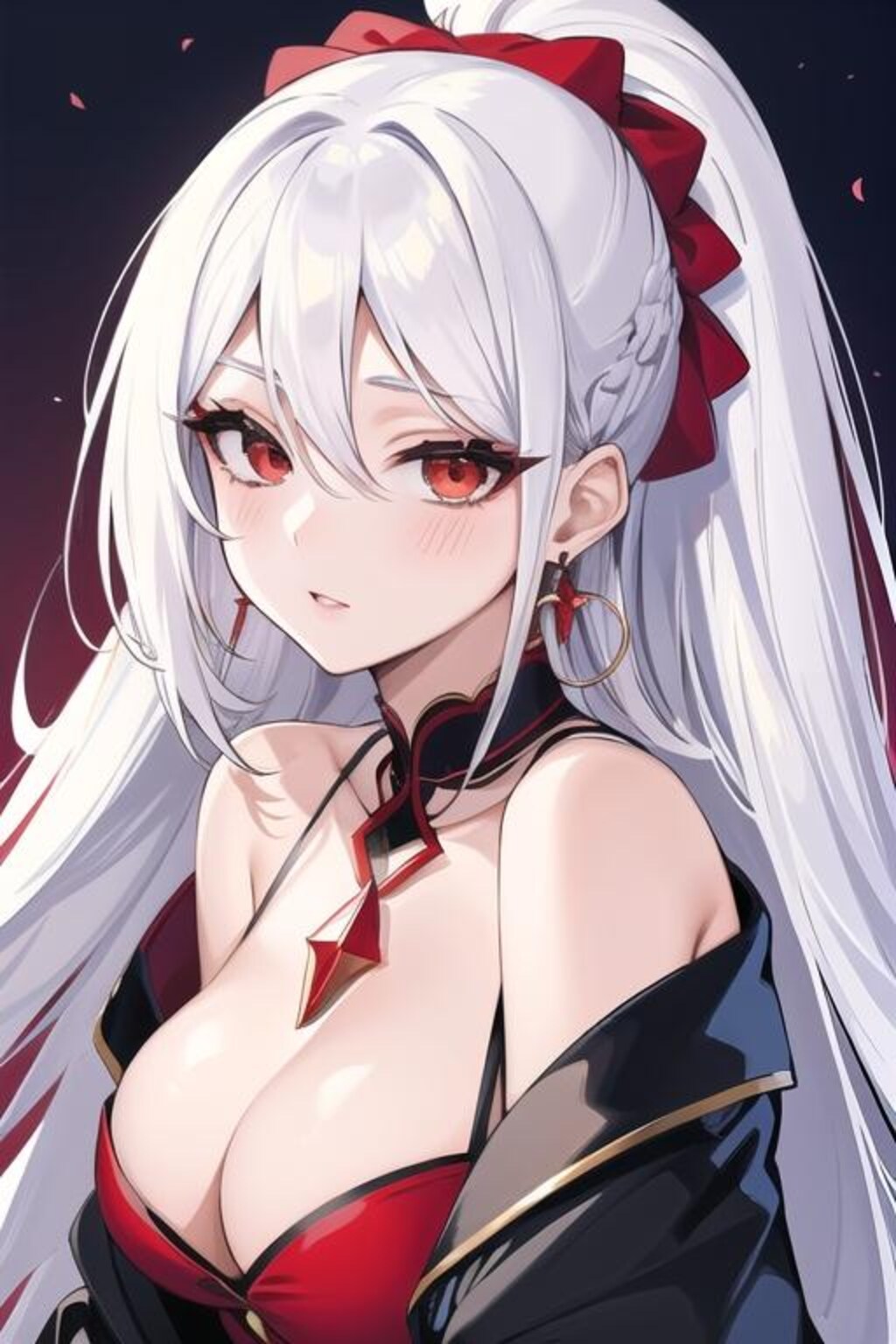 妖美な白髪御嬢