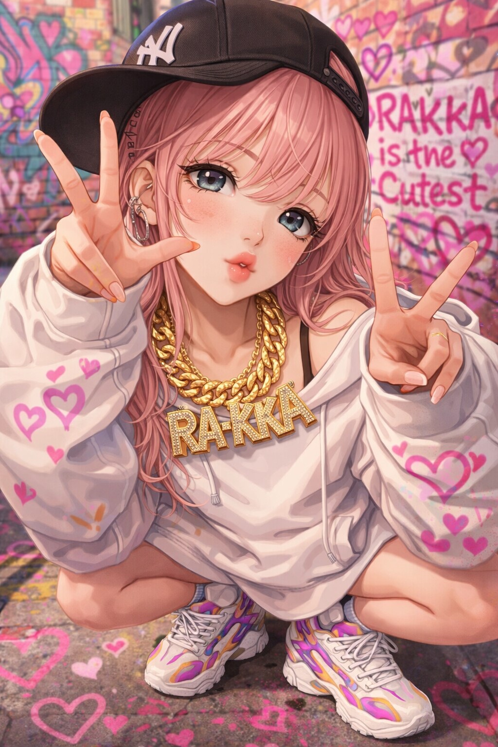 落果ちゃんは、重たいベース音もアクセサリーなのですッ | の人気AIイラスト・グラビア