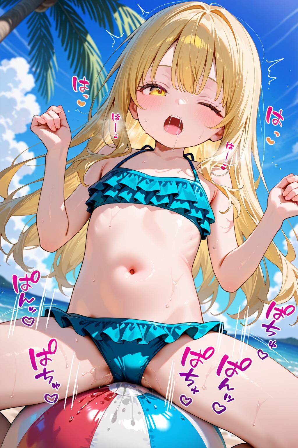 ビーチボールでオナニーしちゃう、オナニー初心者シトルーナちゃんｗ