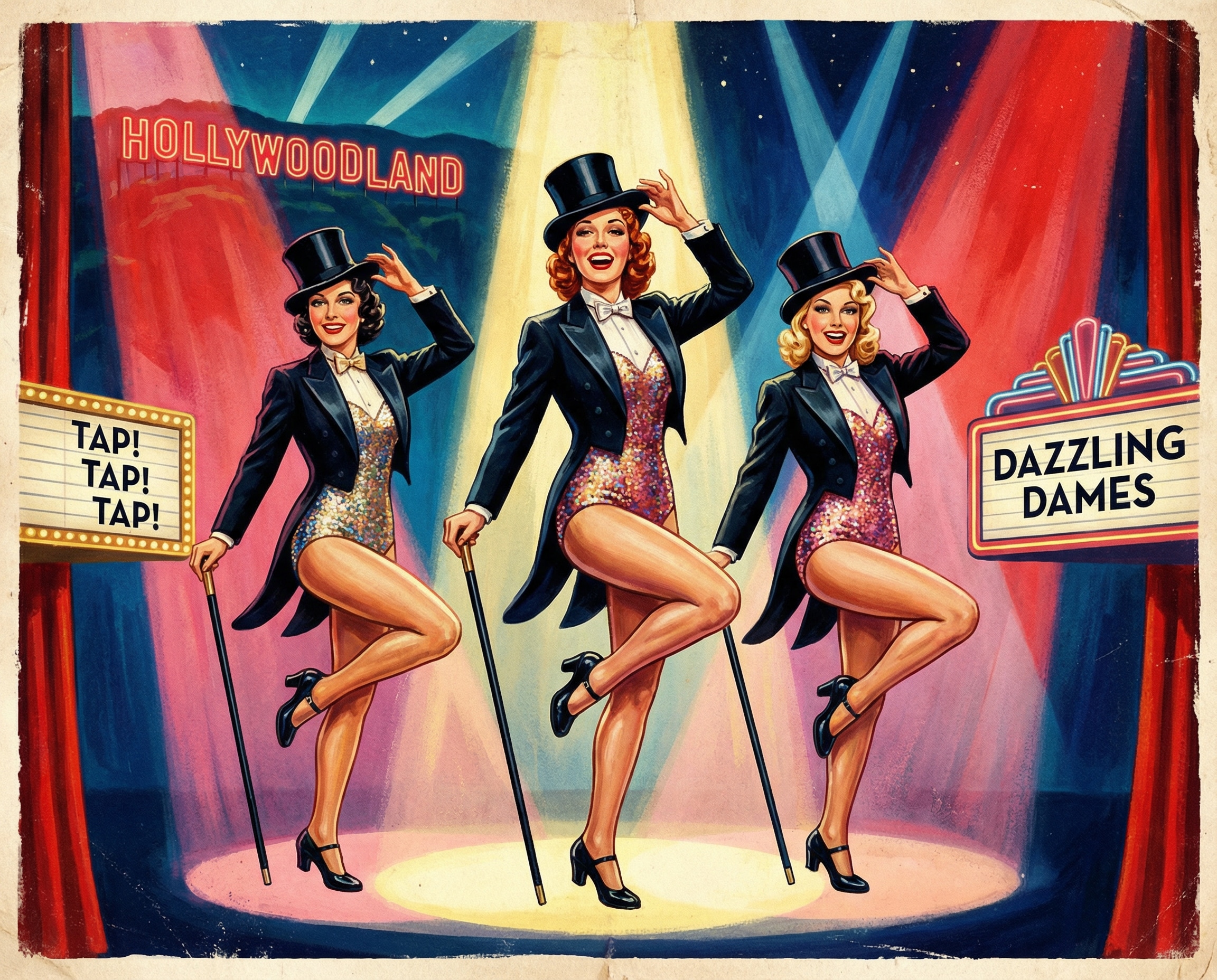 ミュージカル映画の全盛期 | の人気AIイラスト・グラビア