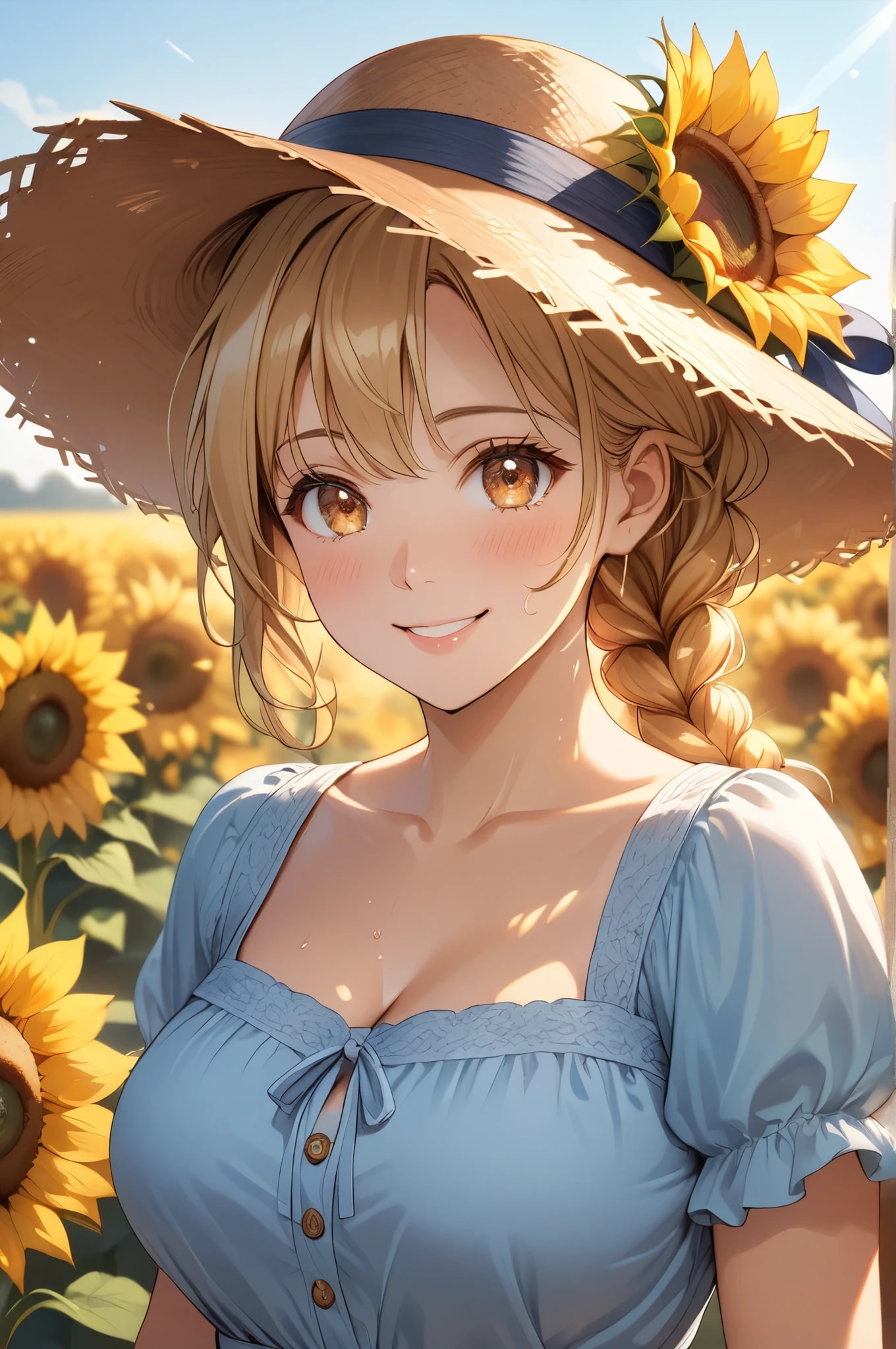 向日葵って元気出るよね♪ | の人気AIイラスト・グラビア