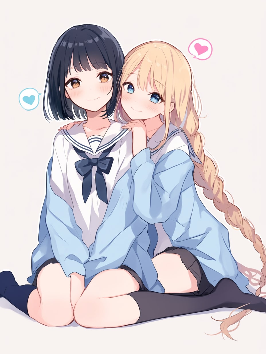 二人のJK294 | の人気AIイラスト・グラビア