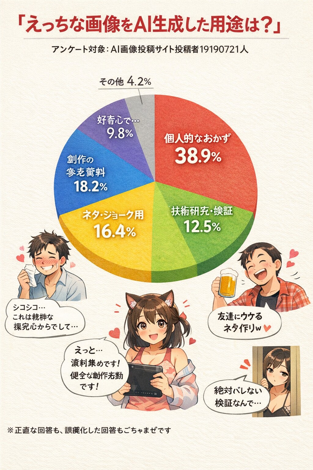 生成したえっち画像の用途は？