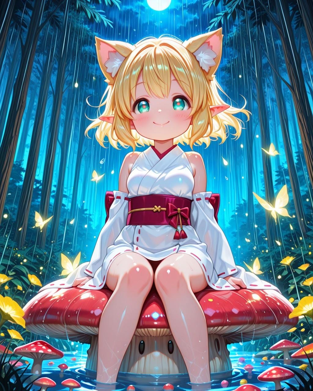 12枚）キノコと雨