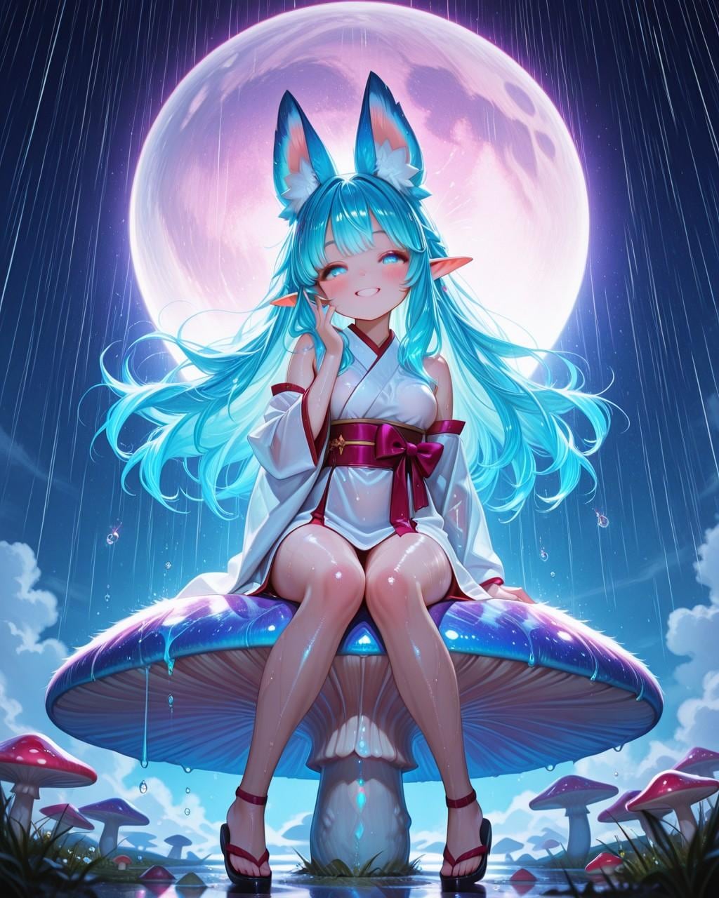 12枚）キノコと雨