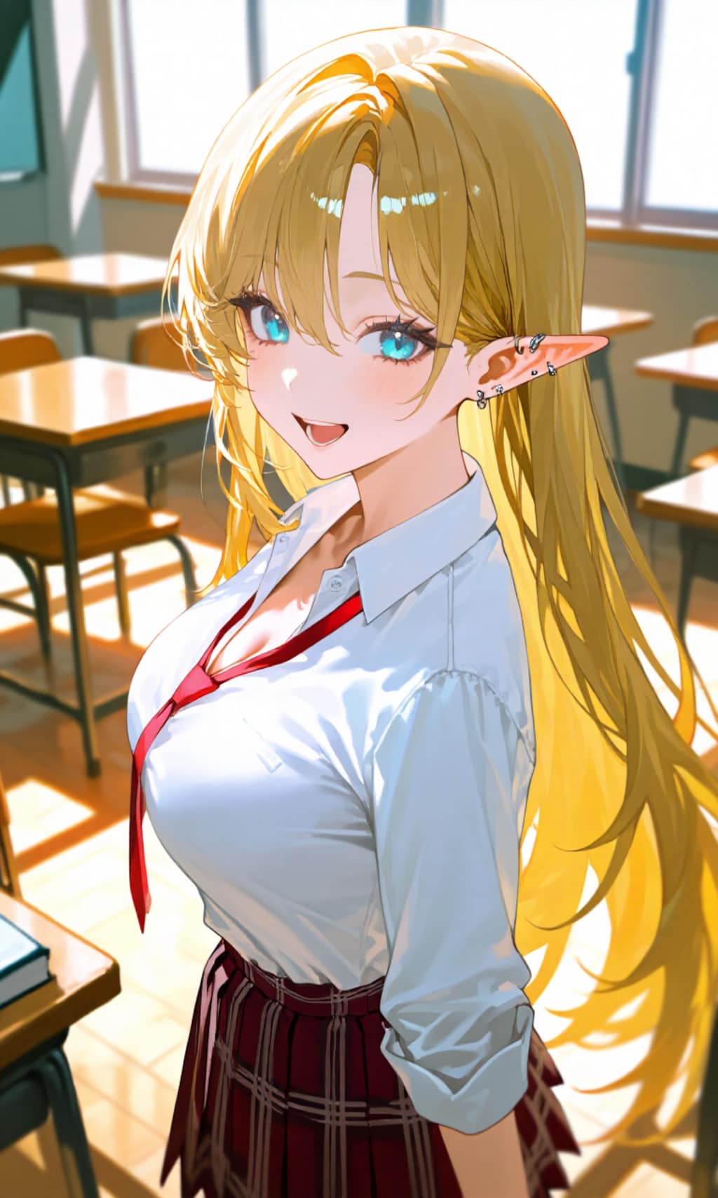 ギャル×エルフ×教室