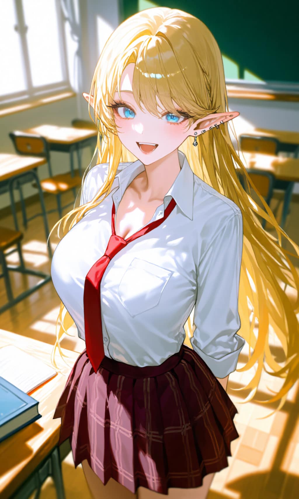 ギャル×エルフ×教室