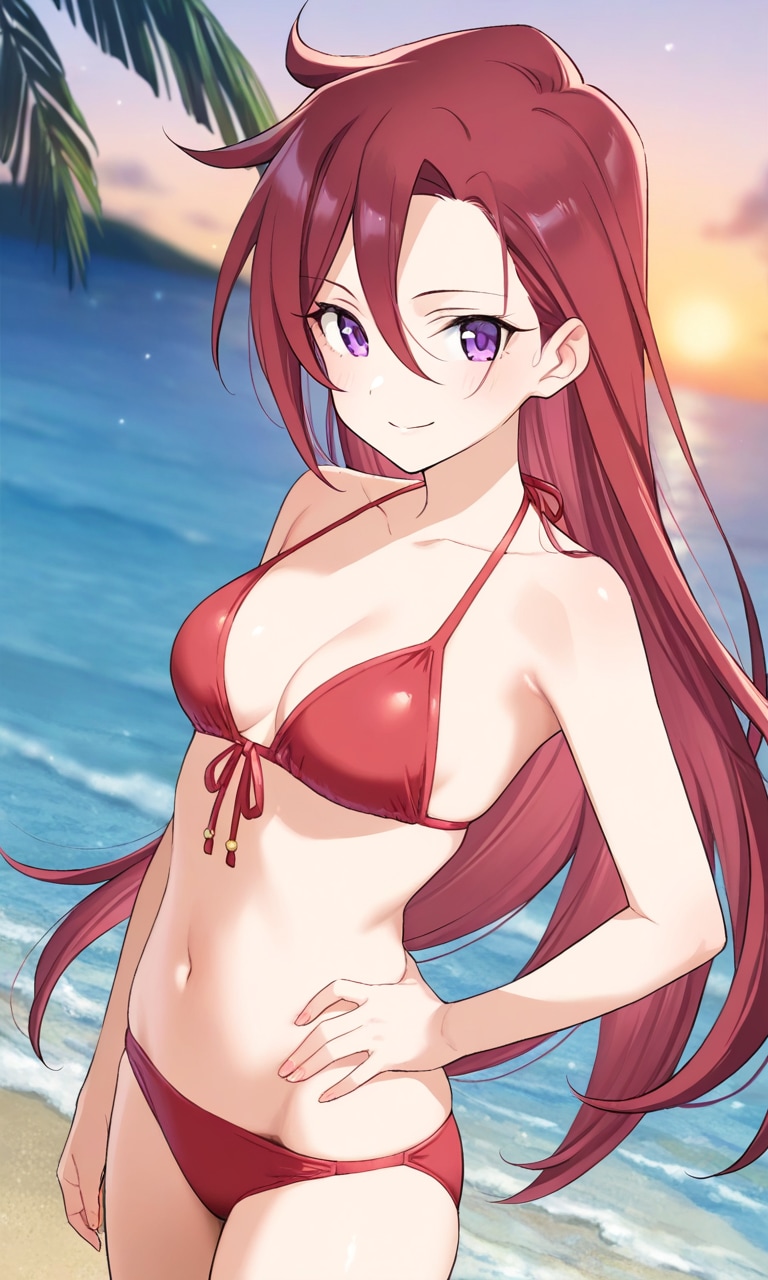 夕暮れシーサイド・あすか先輩。