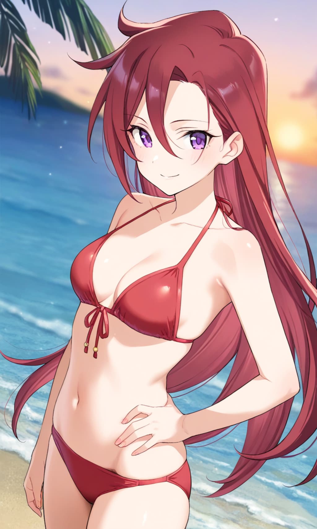 夕暮れシーサイド・あすか先輩。