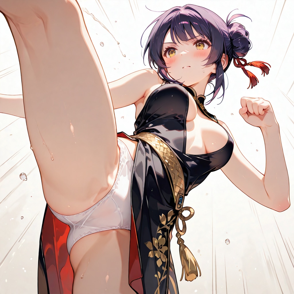 松永紫苑、ハイキック