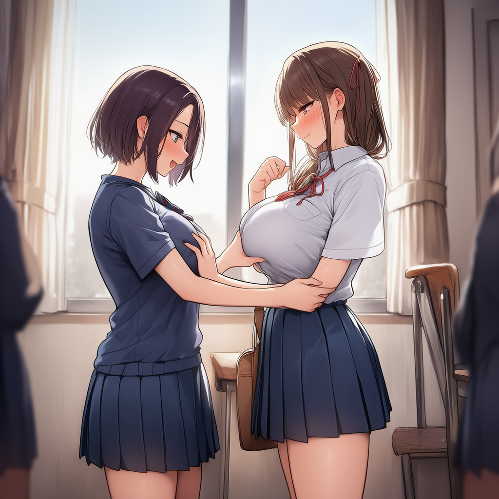 揉み合いっこ