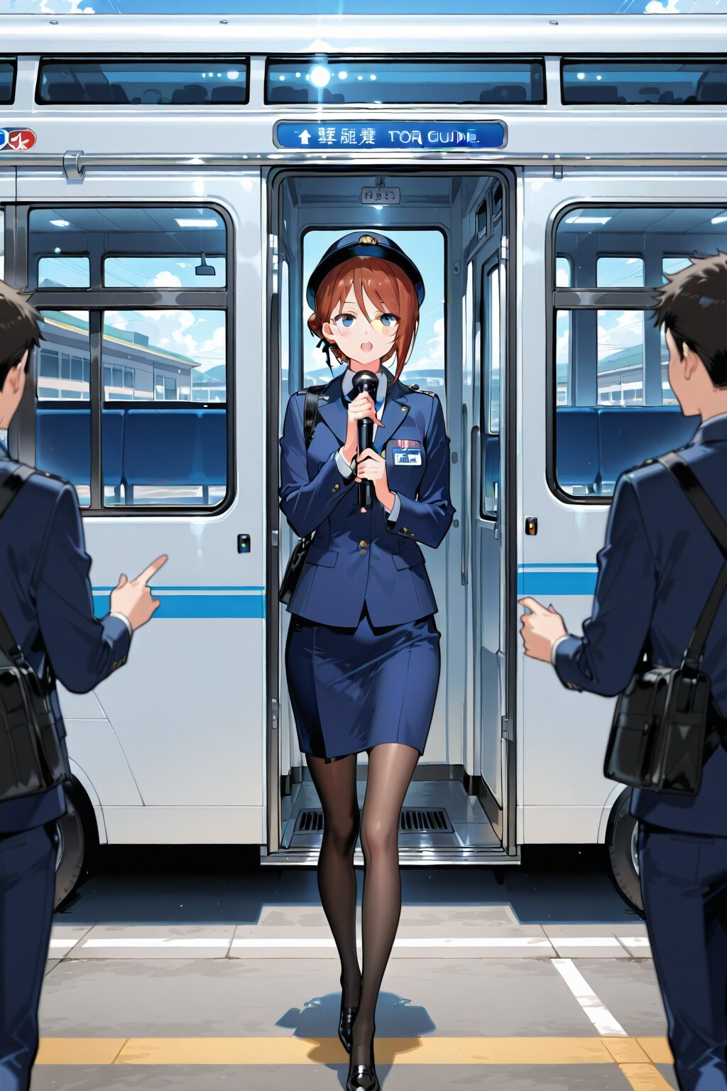 ガイドの練習中