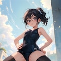 スク水タイツの眼鏡っ娘 2枚目