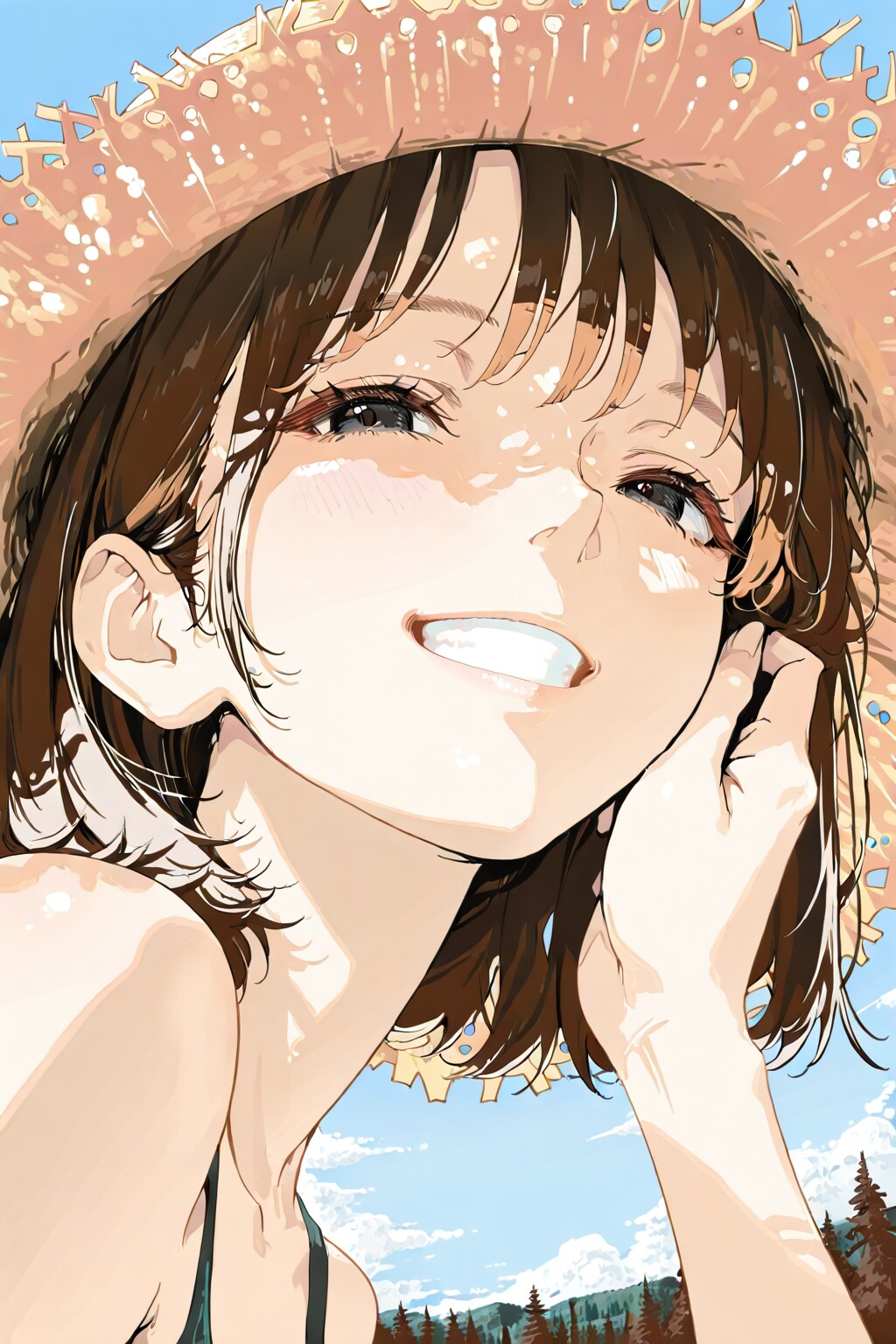 森林浴の合間の木漏れ日