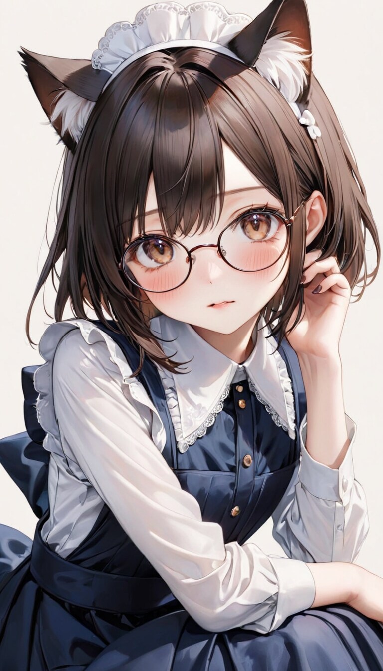 眼鏡女子 楓 照れる